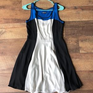 Express Color Block Cocktail Dress